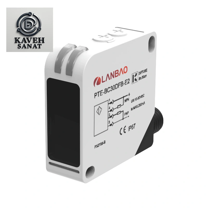 سنسور نوری لنبائو مدل LANBAO PTE-BC200DFB-E2 سنسور نوری لنبائو مدل LANBAO PTE-BC200DFB-E2-کاوه صنعت
