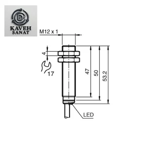 سنسور مجاورتی القایی پپرل فوکس مدل PEPPERL+FUCHS NBB4-12GM50-E2