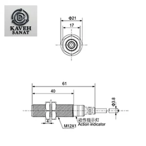 سنسور مجاورت القایی برند CNTD مدل CJY12E-02PC