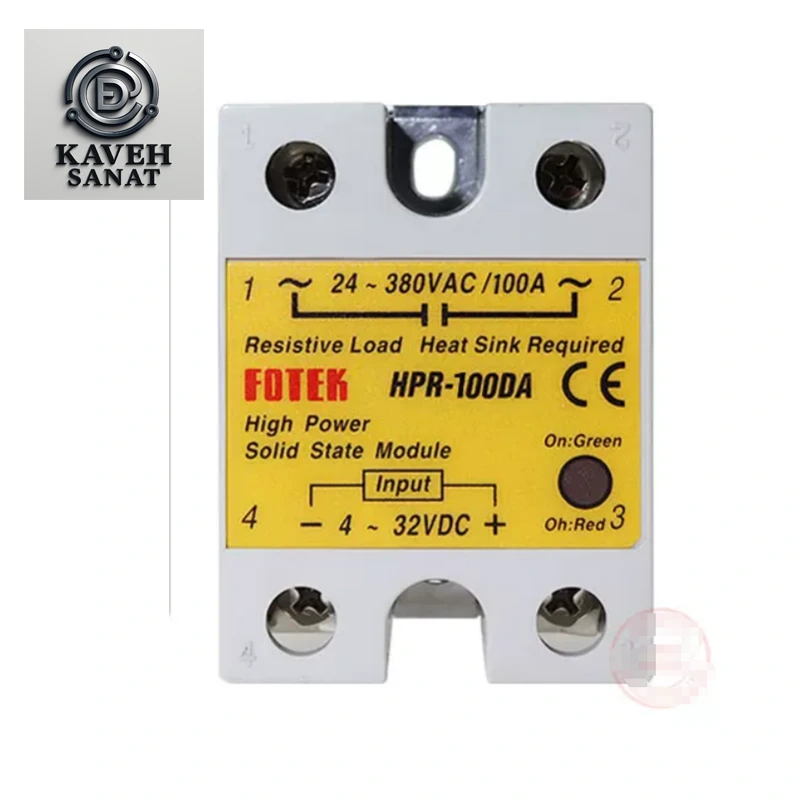 رله حالت جامد توان بالا فوتک مدل FOTEK HPR-100DA رله حالت جامد توان بالا فوتک مدل FOTEK HPR-100DA-کاوه صنعت